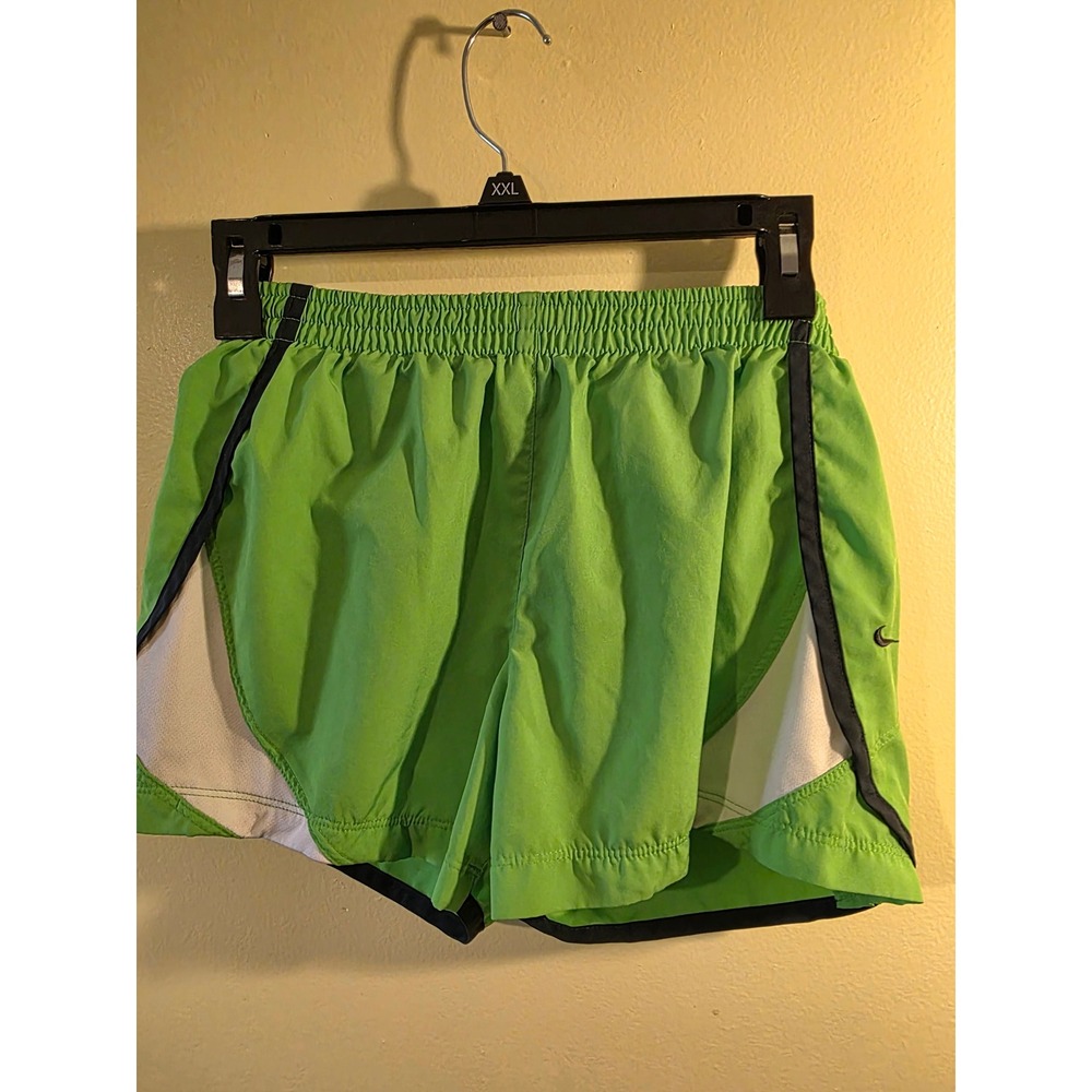 Nike Tempo Women Running Shorts Lime Green Black White 255897-304 Small